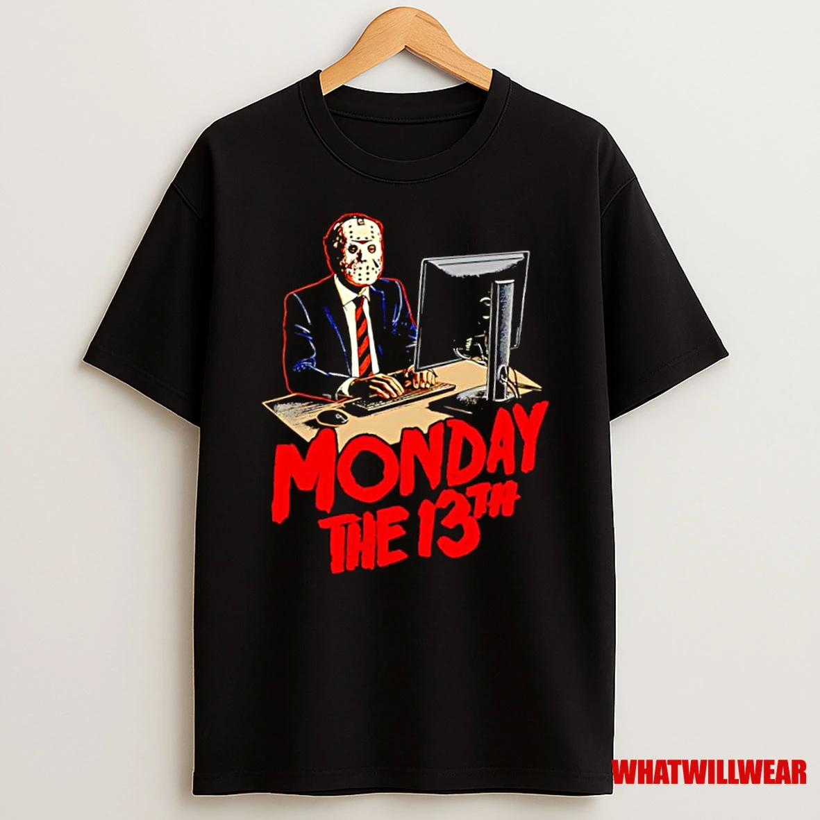 Jason Voorhees Offcie Keyboard Typing Monday 13th Halloween Shirts