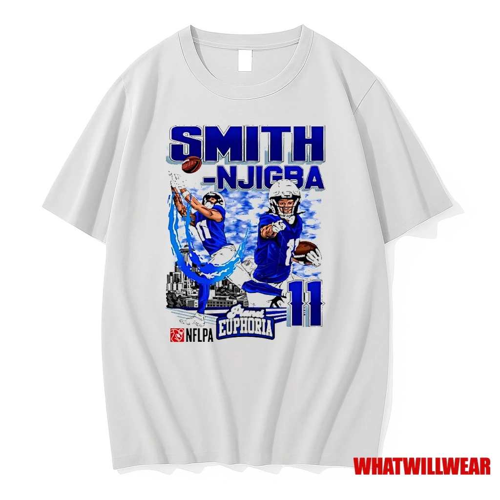 Jaxon Smith Njigba 11 Seattle Seahawks Football Wide Receiver Comic Shirts