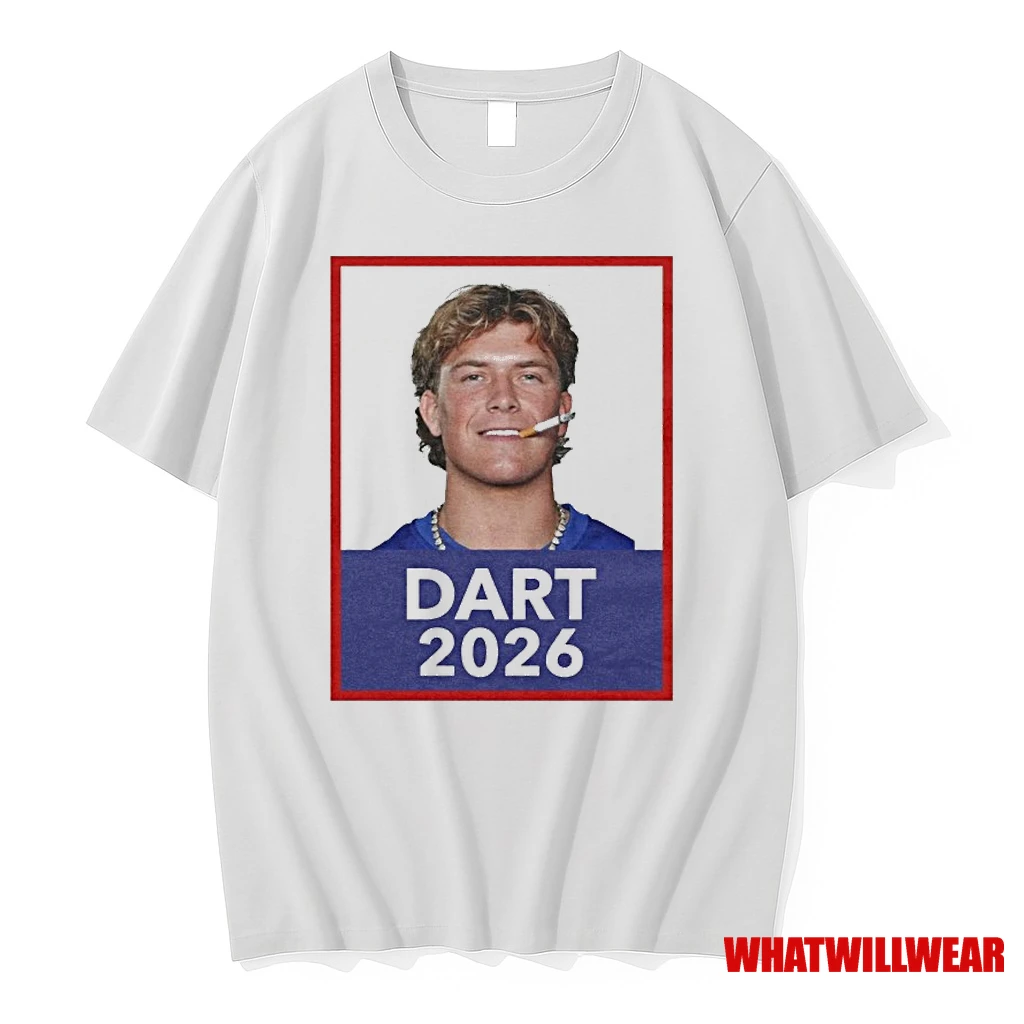 Jaxson Dart 2026 New York Giants Cigarette Shirts