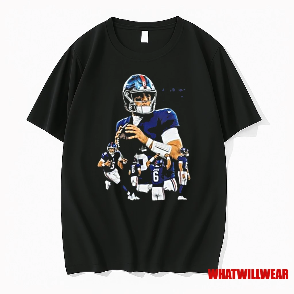 Jaxson Dart The Arrival New York Giants Nfl Football Signature Graphic Shirts
