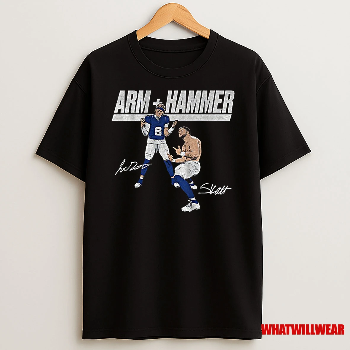 Jaxson Dart And Cam Skattebo New York Giants Nfl Football Arm Plus Hammer Shirts
