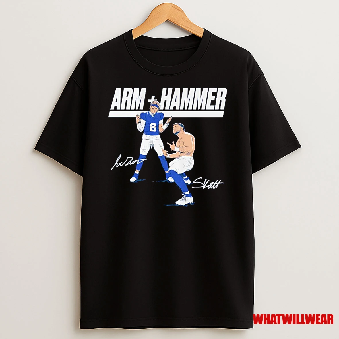 Jaxson Dart And Cam Skattebo Arm And Hammer Celebration Shirts