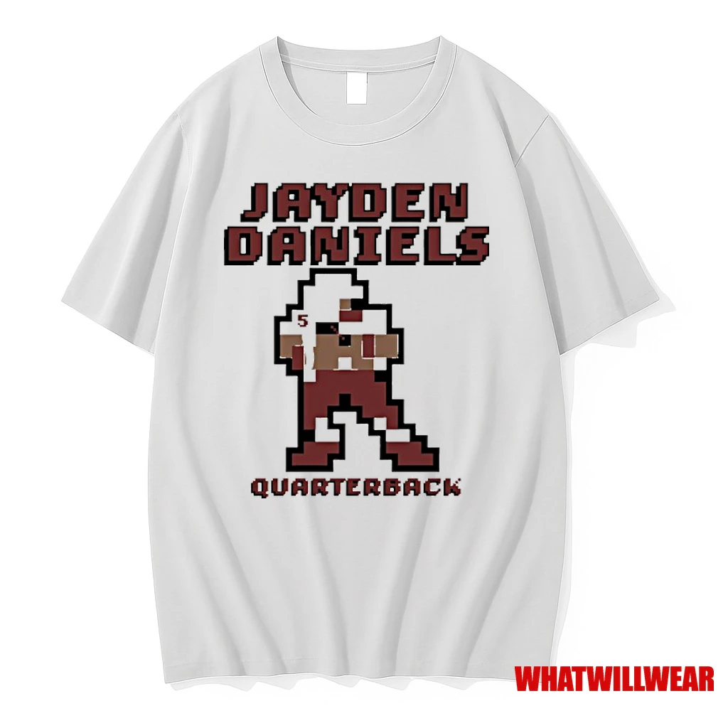 Jayden Daniels 5 Washington Commanders Quarterback Retro Baller Shirts