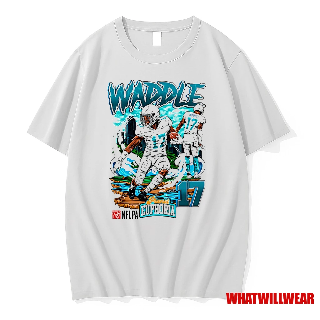 Jaylen Waddle 17 Miami Dolphins Wide Receiver Comic Shirts