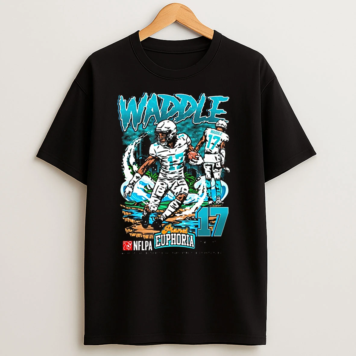 Jaylen Waddle Miami Dolphins Nfl Planet Euphoria Artwork Shirts
