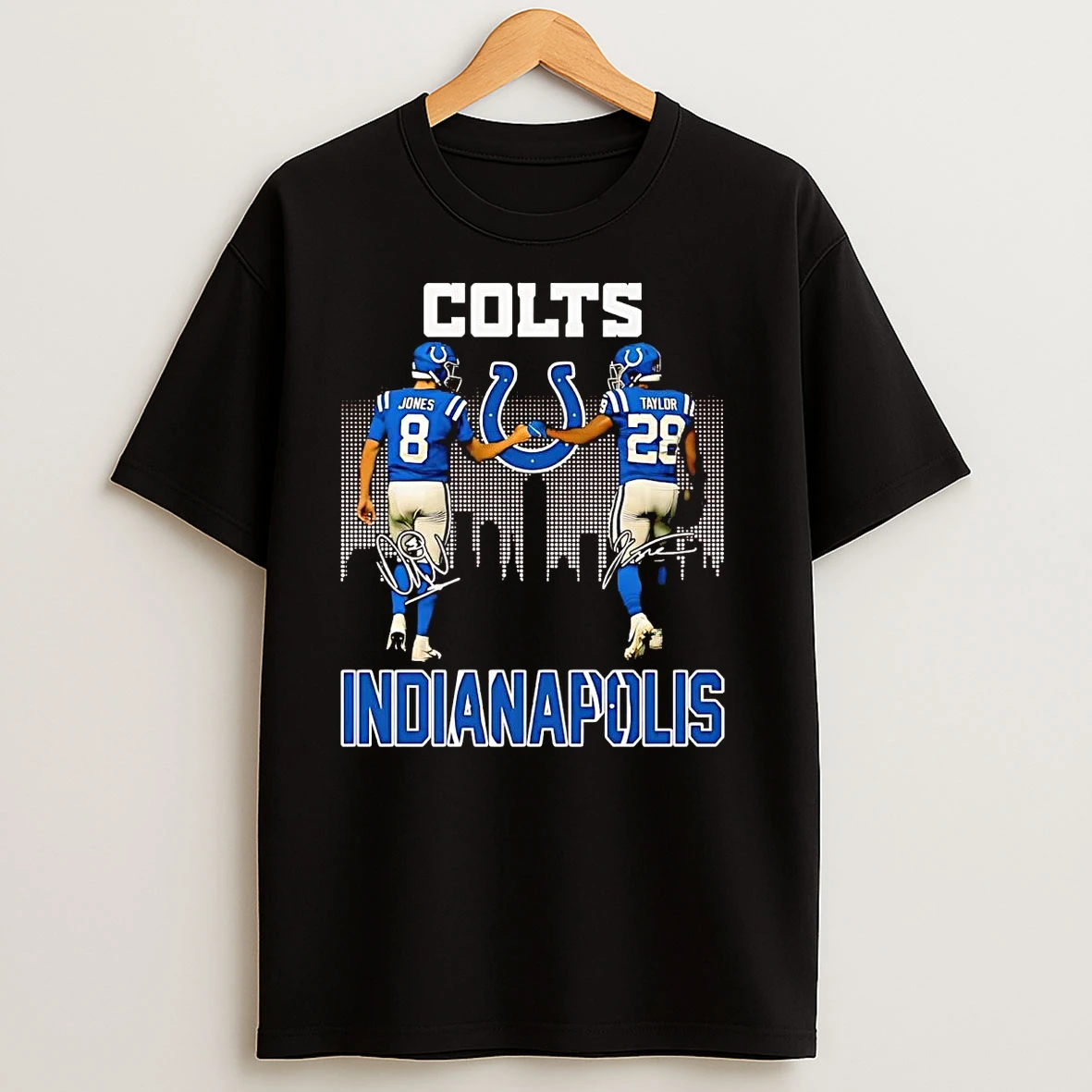 Jaylon Jones And Jonathan Taylor Skyline Indianapolis Colts T Shirts