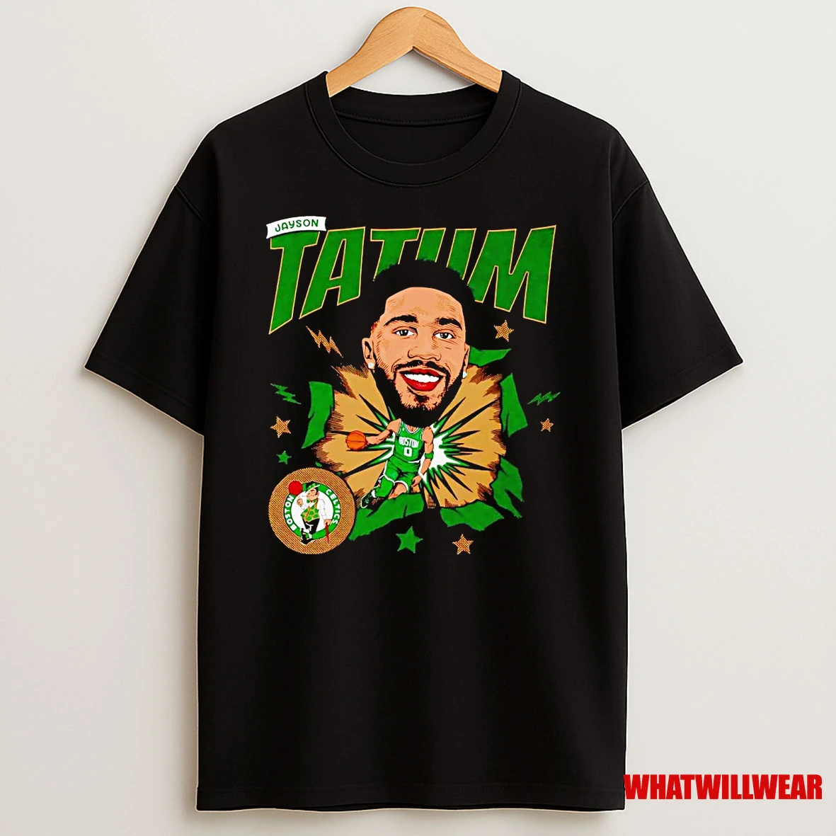 Jayson Tatum Big Head Caricature Celtics Shirts