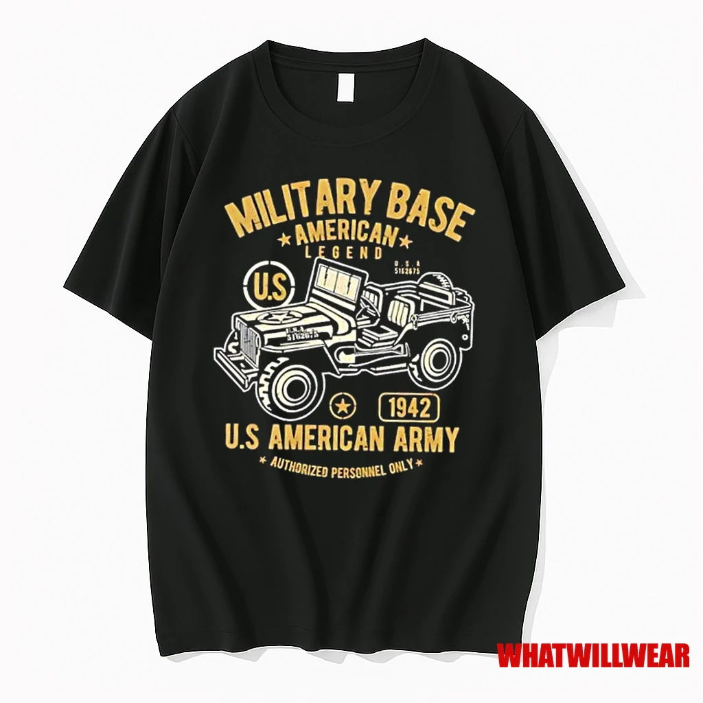 Jeep Car Military Base American Legend Us American Army Shirts