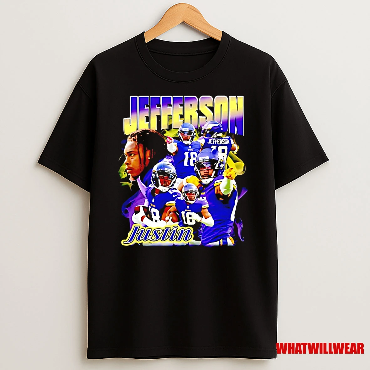 Jefferson Justin Minnesota Vikings Vintage Shirts