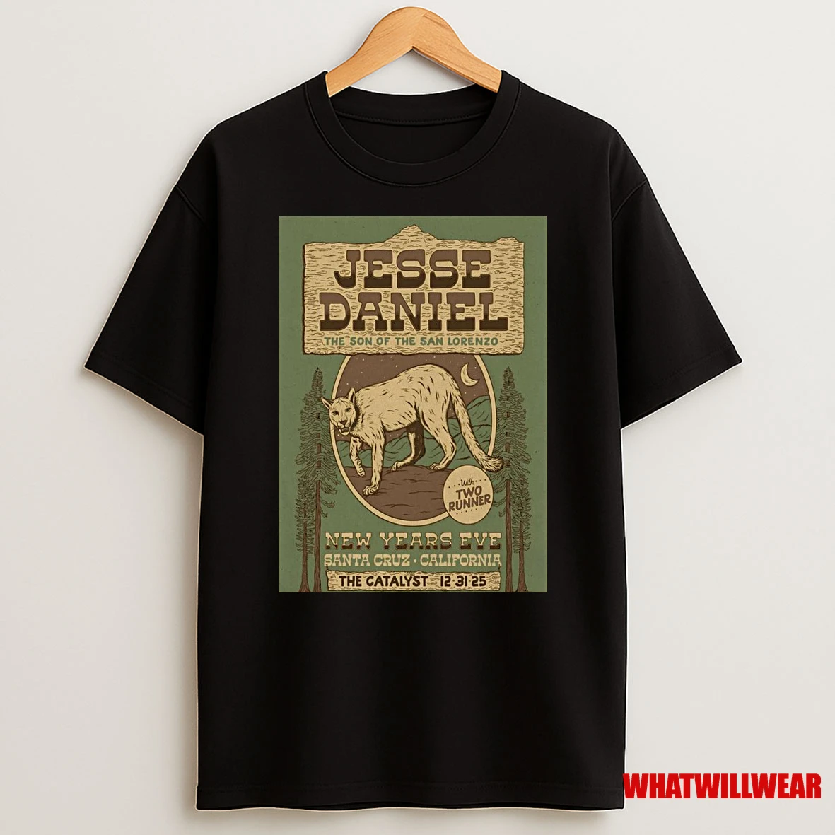 Jesse Daniel Nye Show In Santa Cruz Ca On Dec 31 2025 Shirts