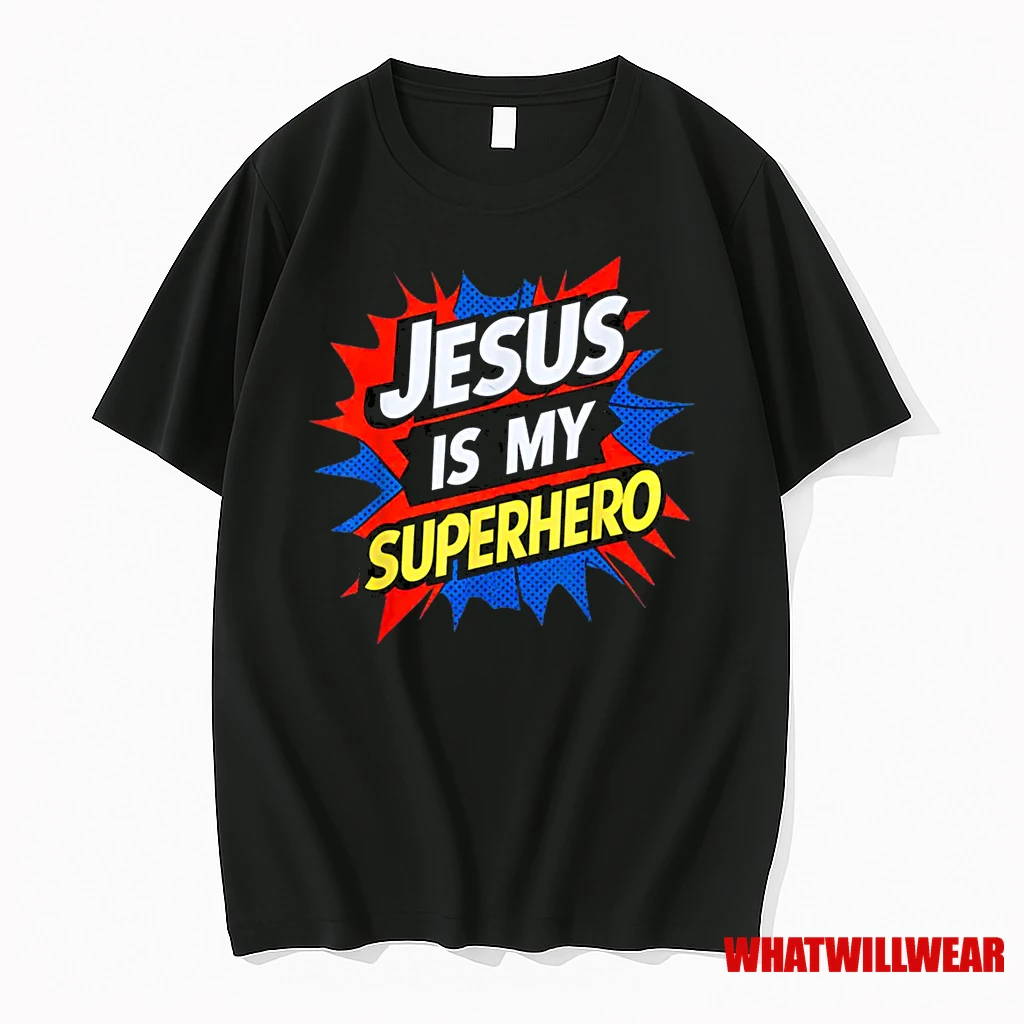 Jesus Is My Superhero Christian God Religious Comic Shirts