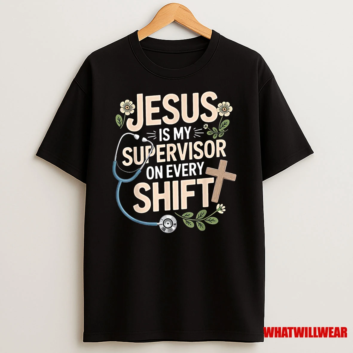 Jesus Is My Supervisor Jesus Faith God Cna Christian Nurse Shirts