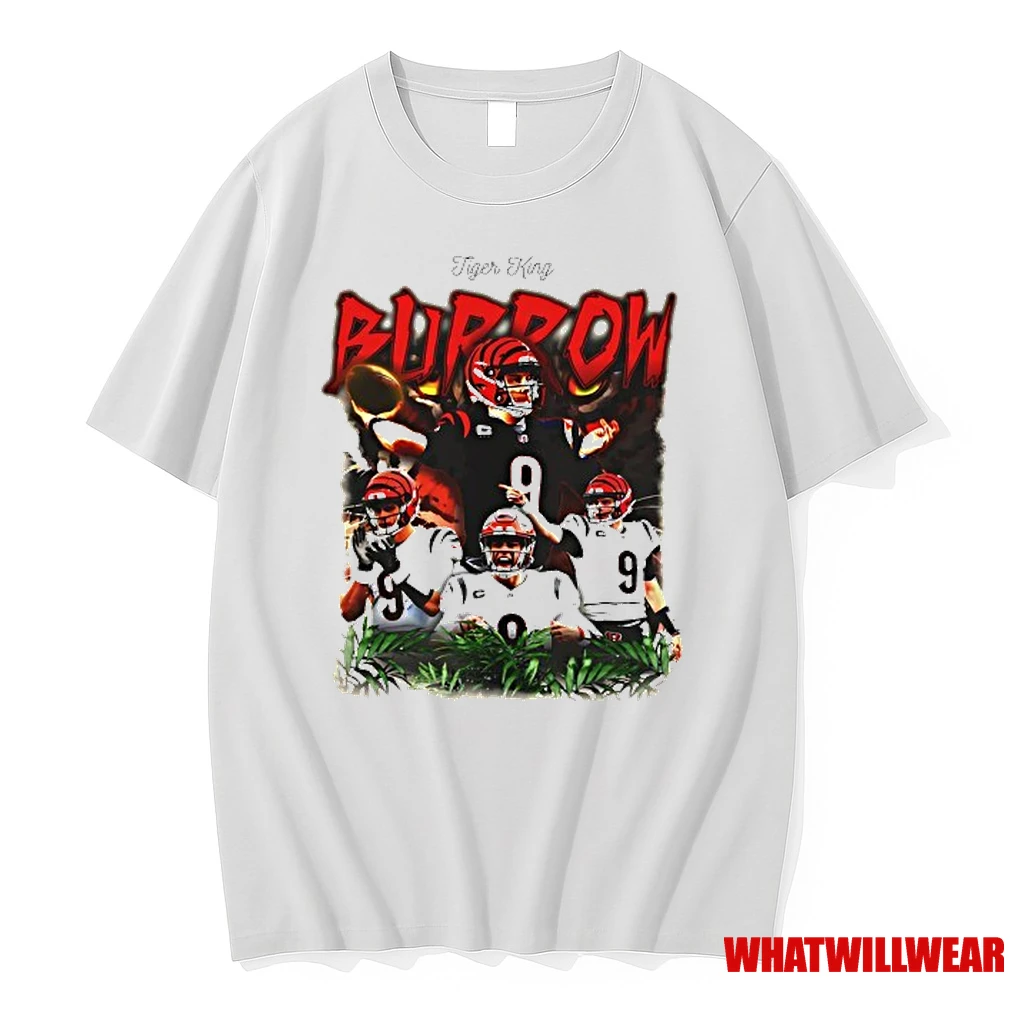 Joe Burrow Tiger King Cincinnati Bengals Football Shirts