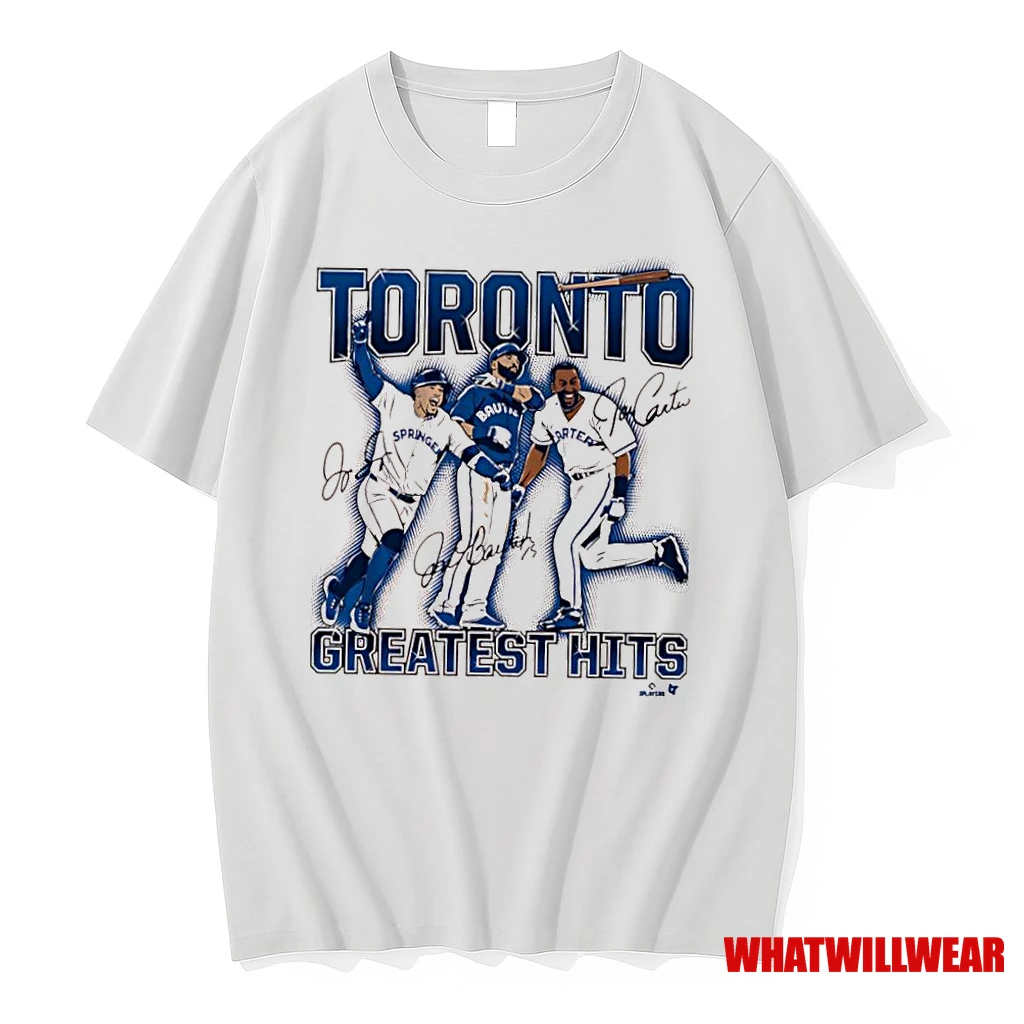 Joe Carter Jose Bautista George Springer Toronto Blue Jays Greatest Hits Shirts