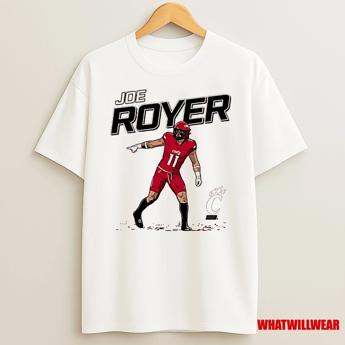 Joe Royer Portrait Bearcats Football Shirts