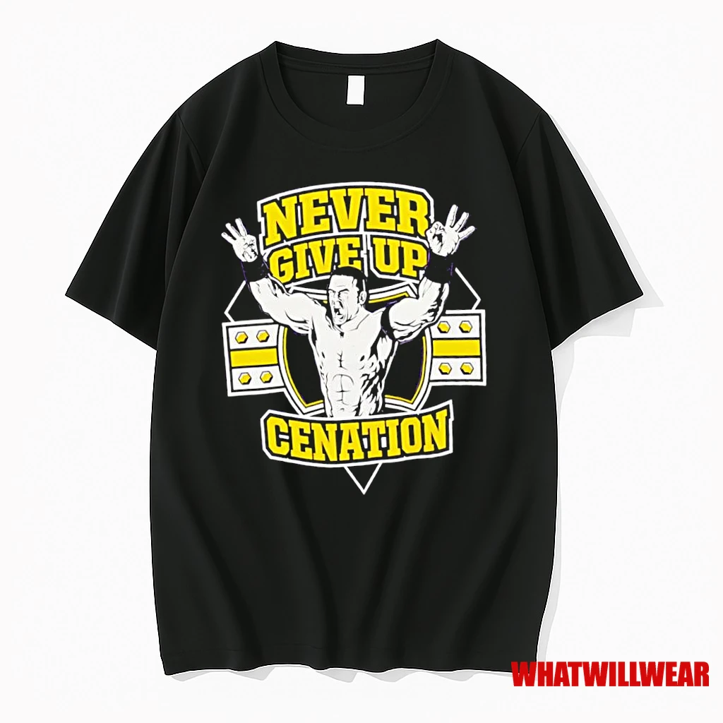 John Cena Never Give Up Cenation Graphic Shirts