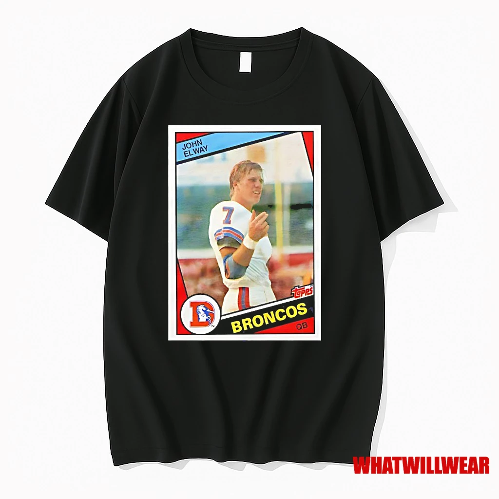 John Elway Denver Broncos 1984 Nfl Football Card Shirts