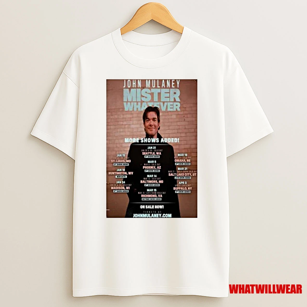 John Mulaney Mister Whatever Tour New 2026 Shirts