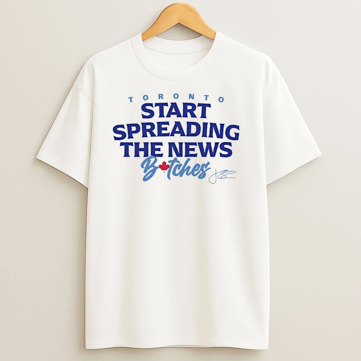 John Schneider Toronto Start Spreading The News Bitches Autographed T Shirts