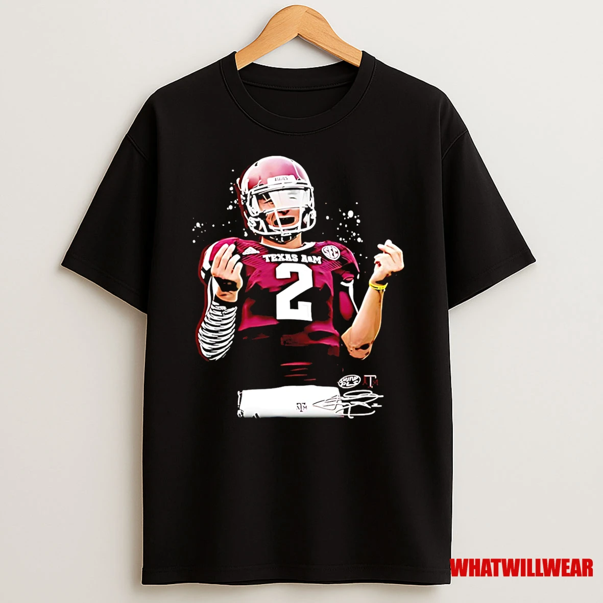 Johnny Manziel Texas Am Aggies Player Collage Signature Shirts