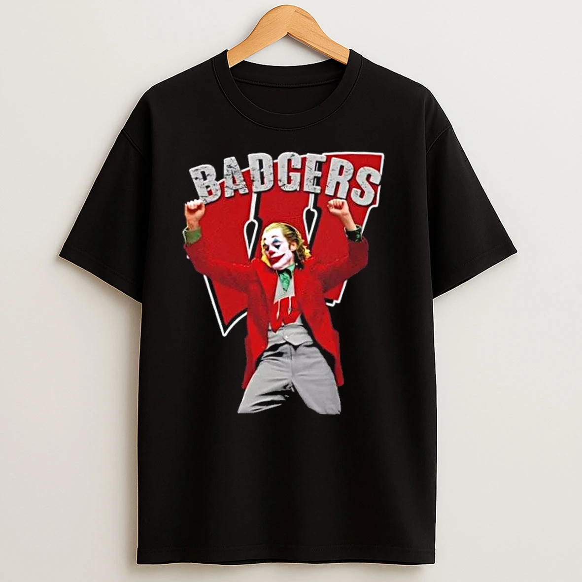 Joker Dabbing X Wisconsin Badgers Football T Shirts