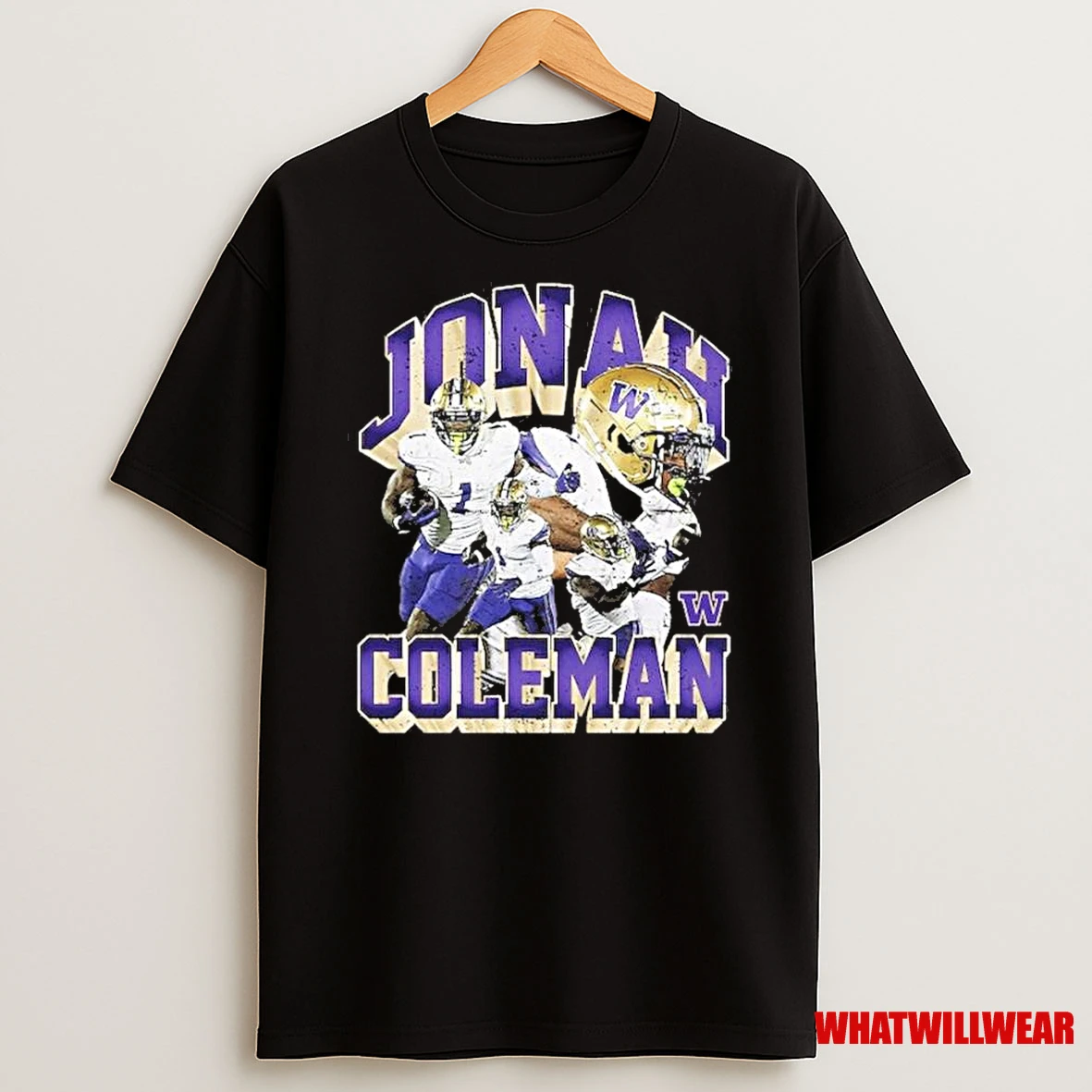 Jonah Coleman Washington Huskies Player Collage Shirts
