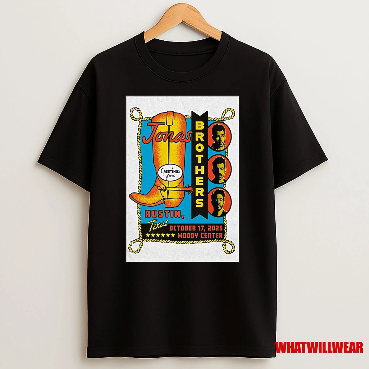 Jonas Brothers October 17 2025 Moody Center Austin Event Shirts