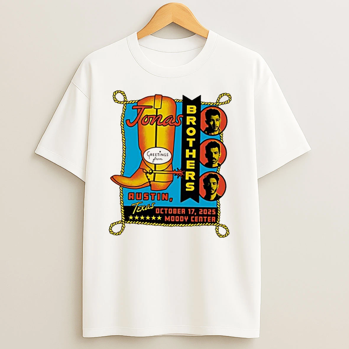 Jonas Brothetrs Greetings From Your Hometown Austin Tx T Shirts