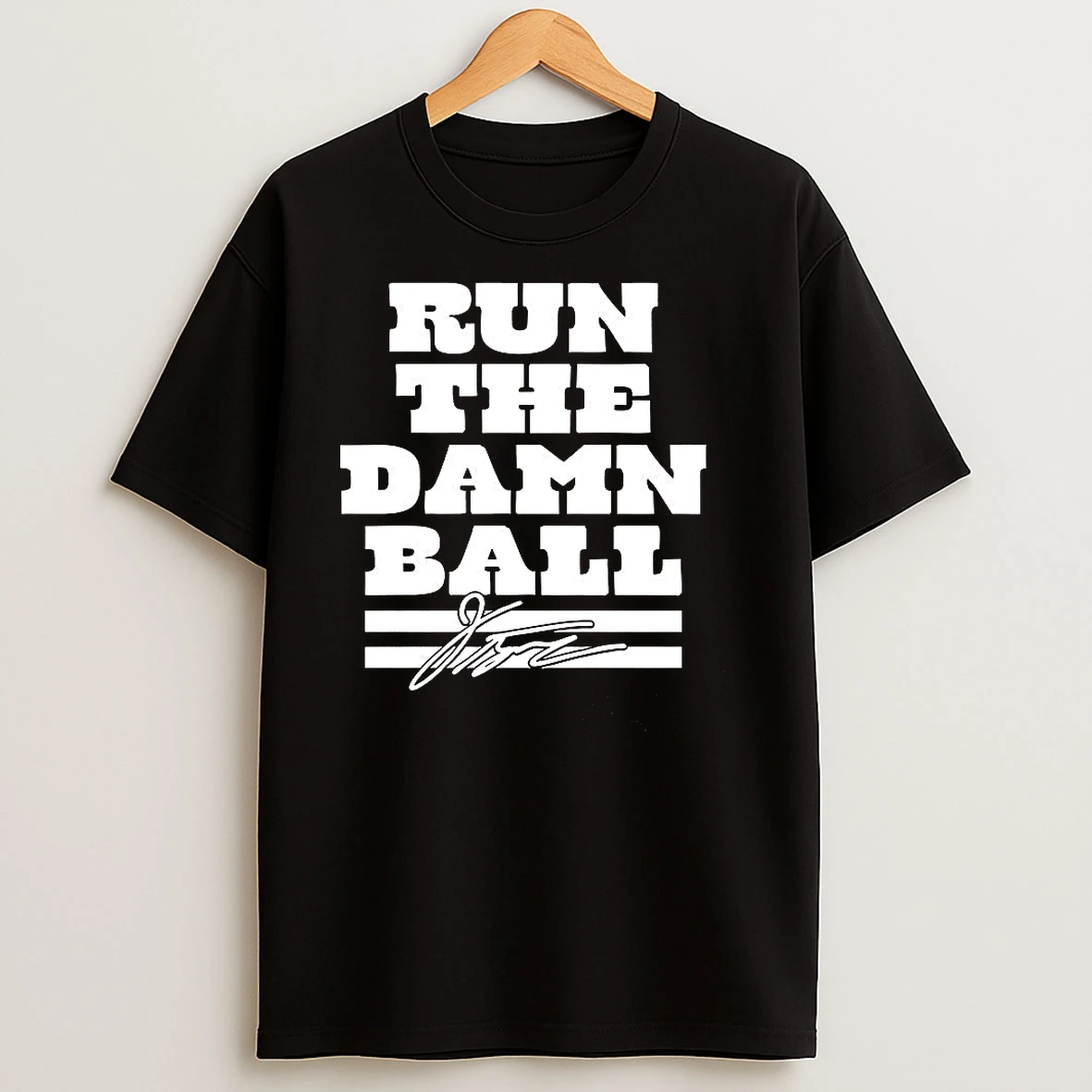 Jonathan Taylor Indianapolis Colts Football Run The Damn Ball Signature T Shirts