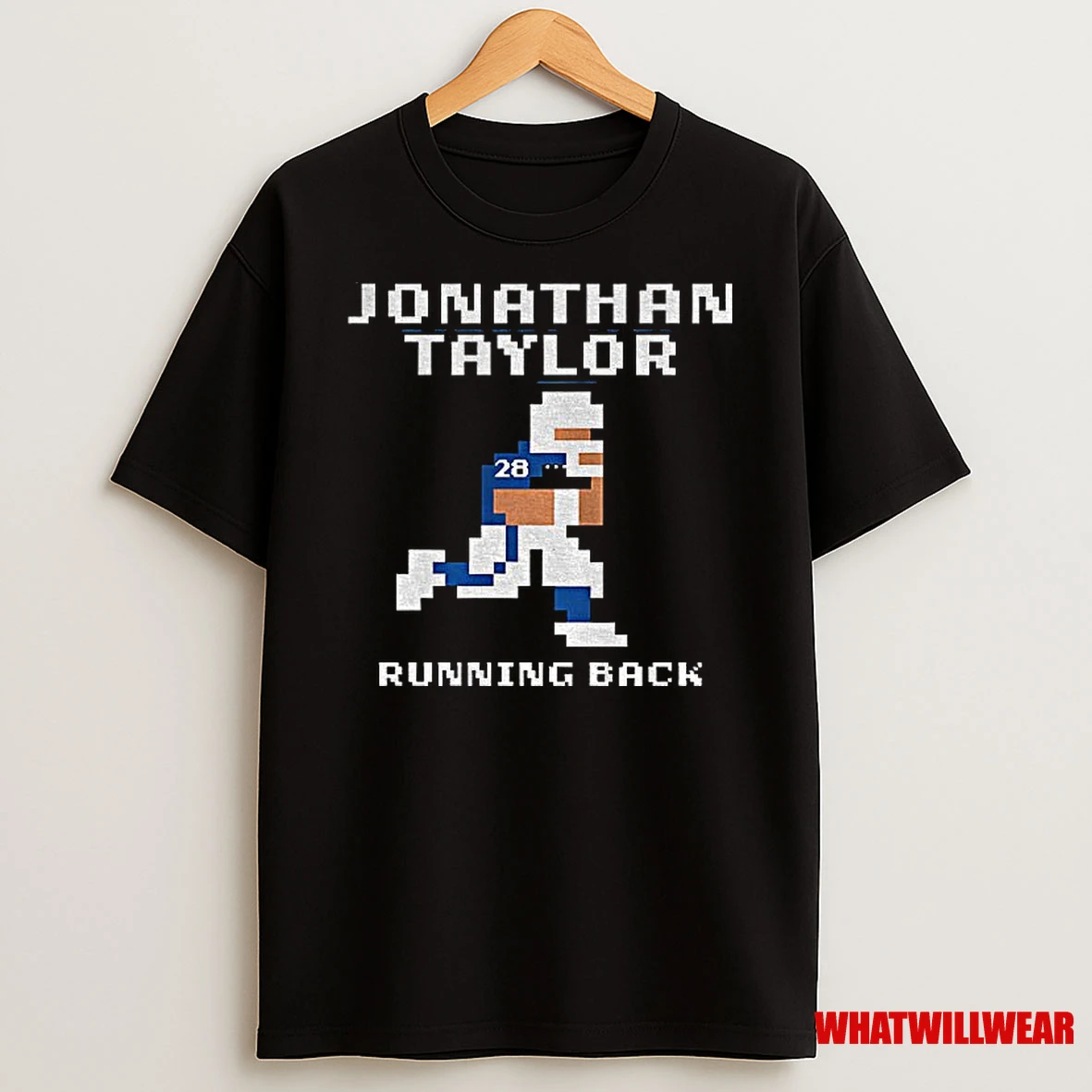 Jonathan Taylor Running Back Indianapolis Colts Nfl Retro Baller 8bit Shirts