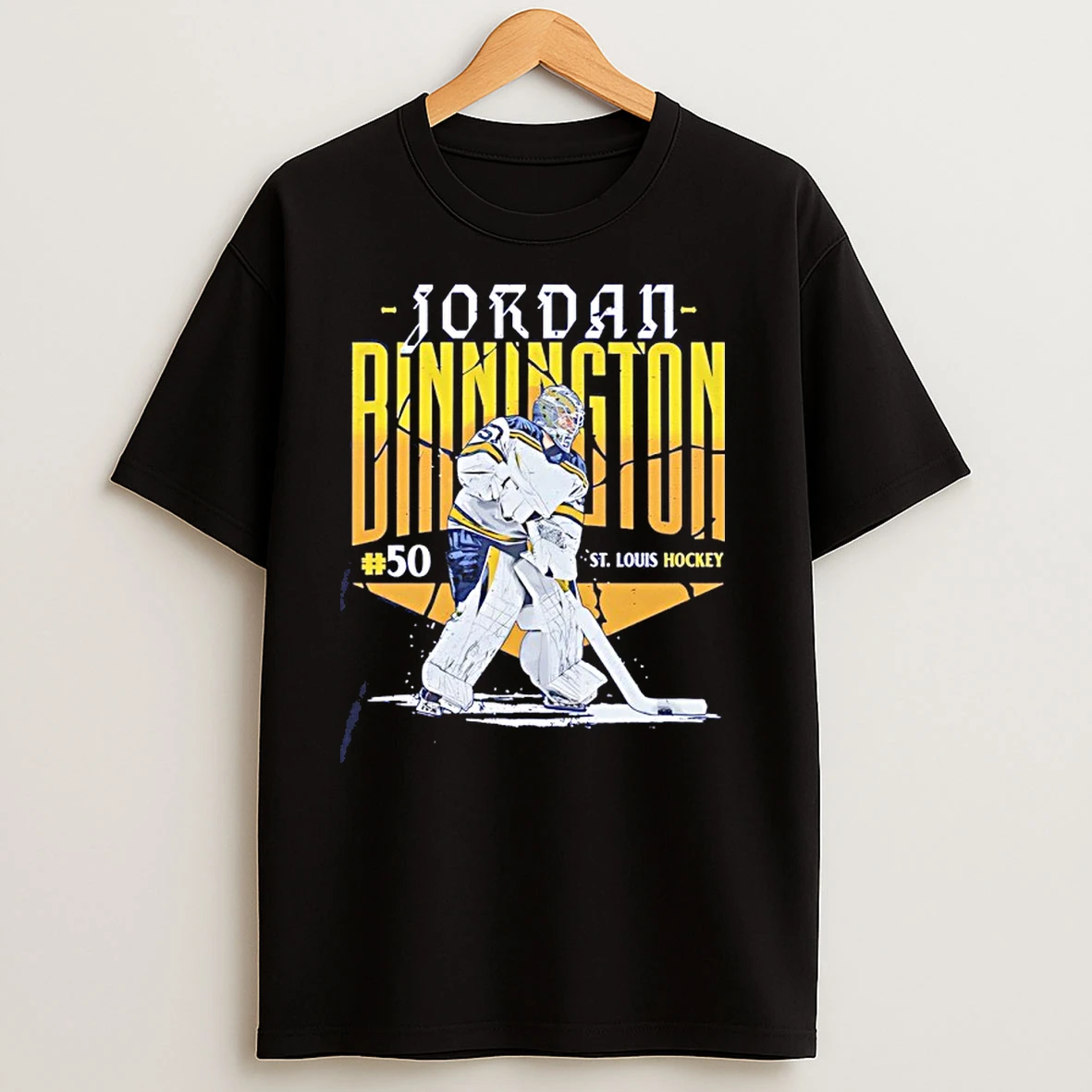 Jordan Binnington 50 St Louis Hockey Player Name T Shirts