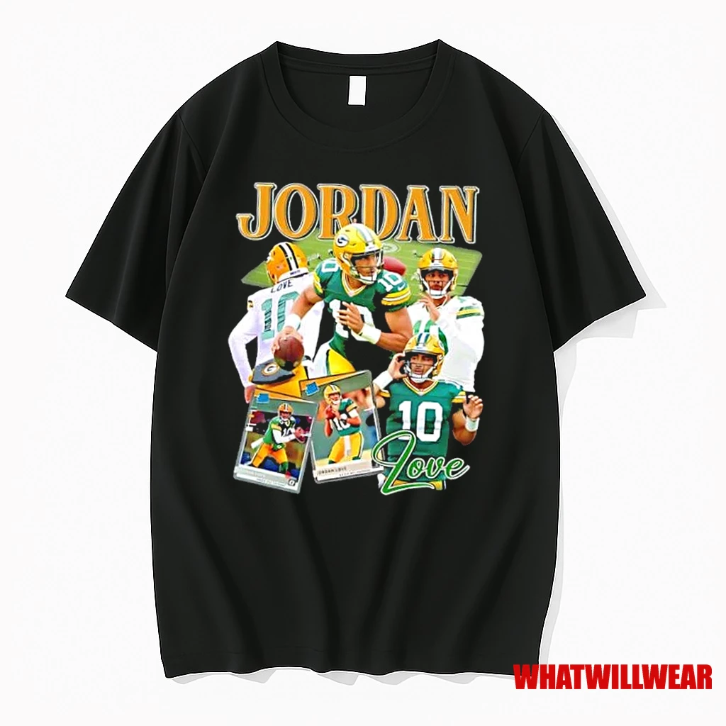 Jordan Love Green Bay Packers Football Graphic Shirts