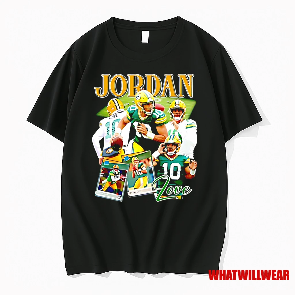 Jordan Love Green Bay Packers Picture Collage Retro Shirts
