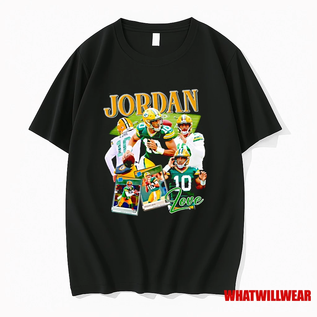 Jordan Love Green Bay Packers Quarterback Logo Shirts
