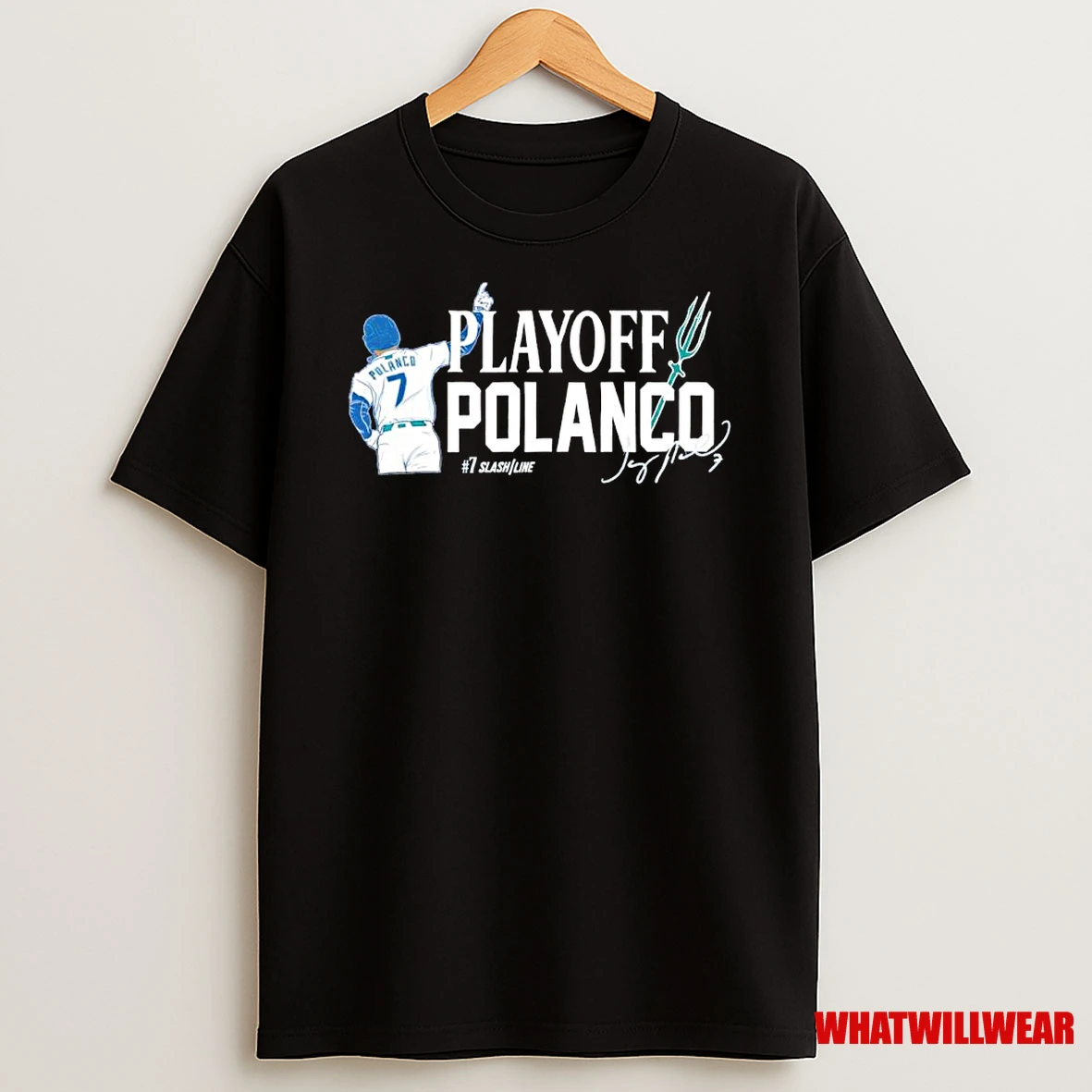Jorge Polanco 7 Seattle Mariners Mlb Playoff Polanco Signature Ornaments Shirts