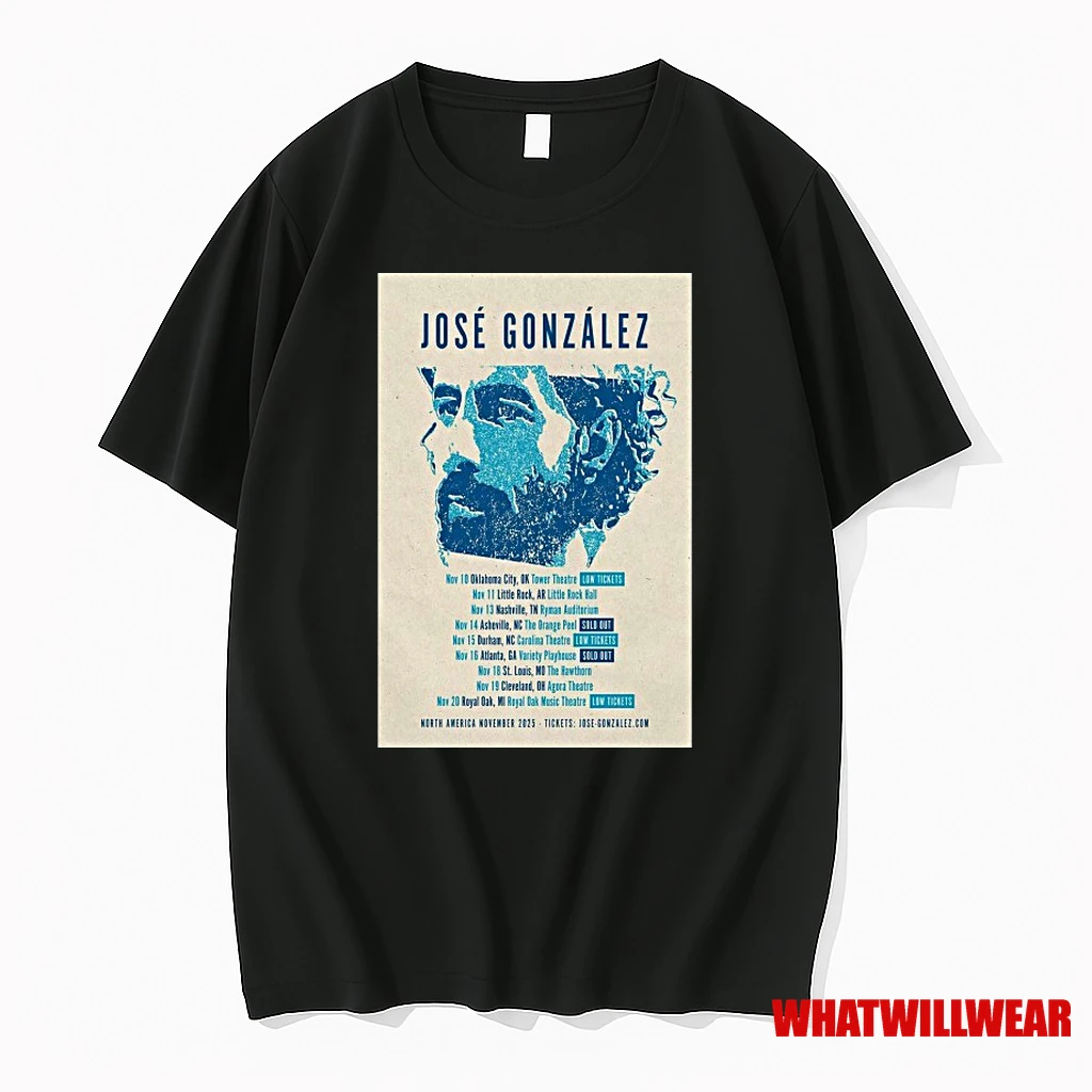 Jose Gonzalez North America Tour November 2025 Shirts