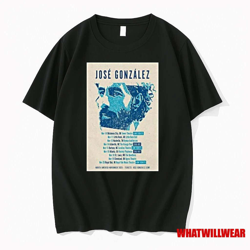 Jose Gonzalez November 2025 Tour North America Shirts