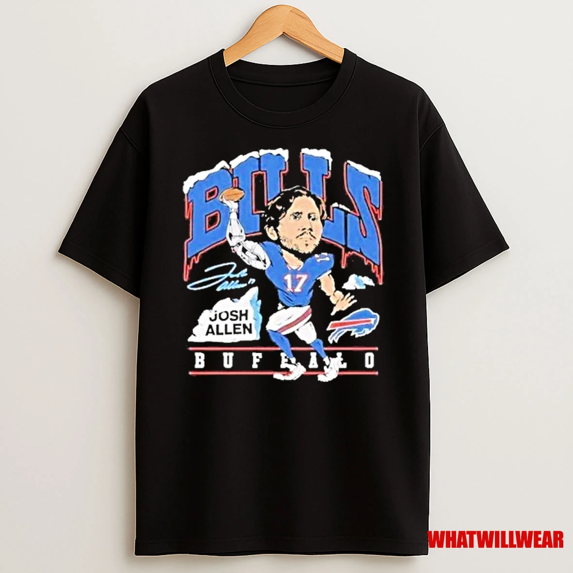 Josh Allen Buffalo Bills Caricature Player Graphic Shirts