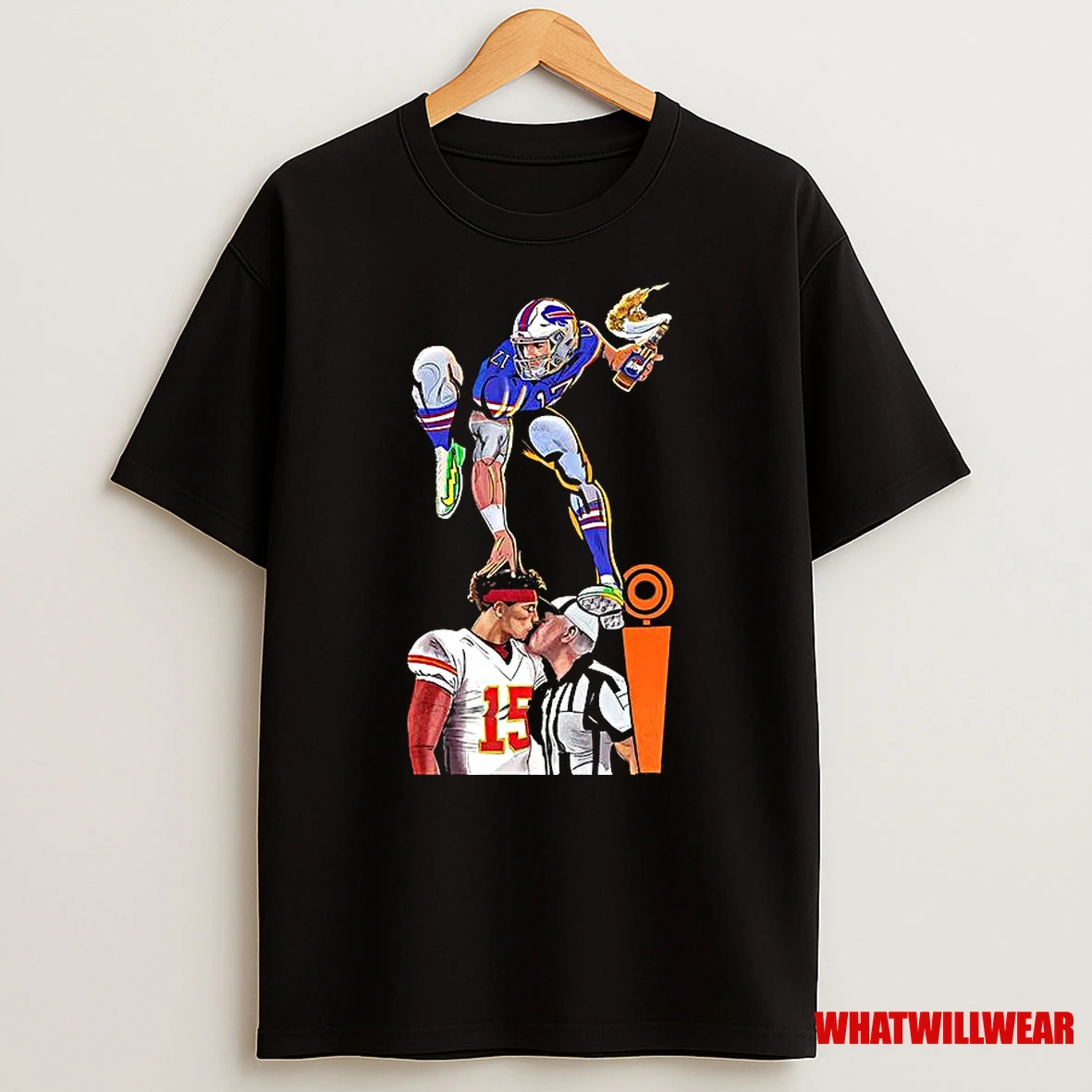 Josh Allen Buffalo Bills Football Patrick Mahomes Comic Funny Satirical Shirts