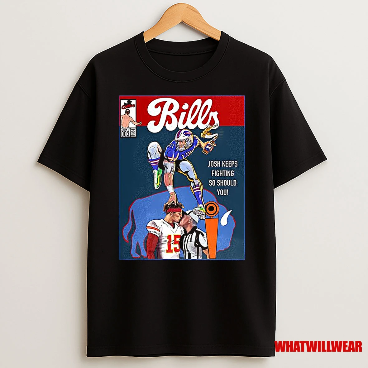 Josh Allen Buffalo Bills Football Keeps Fighting So Should You Comic Cover Funny Shirts