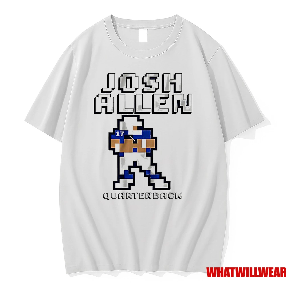 Josh Allen Buffalo Bills Football Retro Baller 8 Bit Shirts
