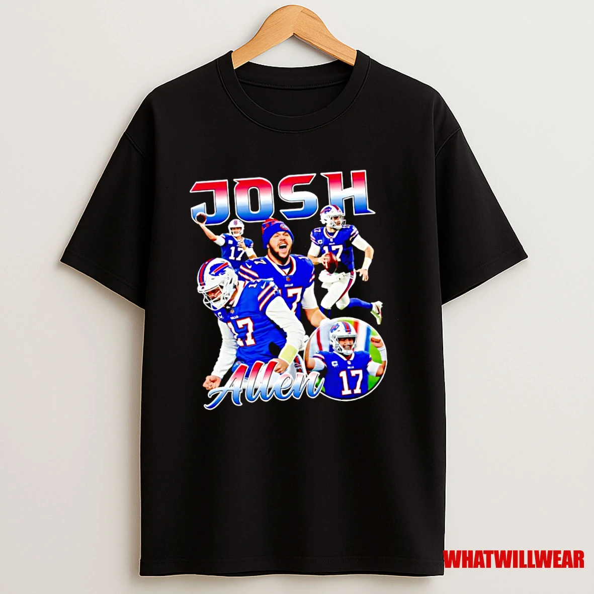 Josh Allen Buffalo Bills Number 17 Quarterback Logo Shirts