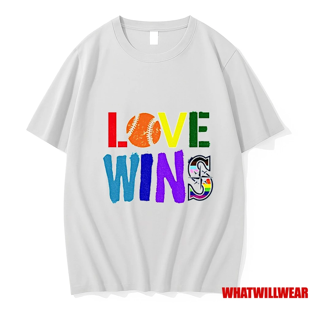 Julio Rodriguez Love Wins Seattle Mariners Mlb Baseball Shirts