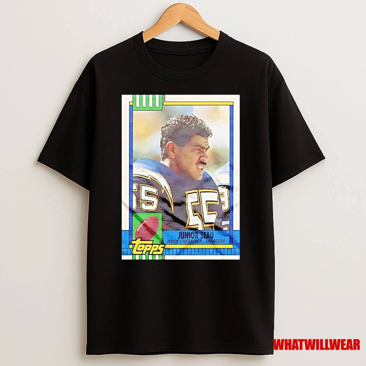 Junior Seau Los Angeles Chargers 1990 Nfl Football Card Shirts