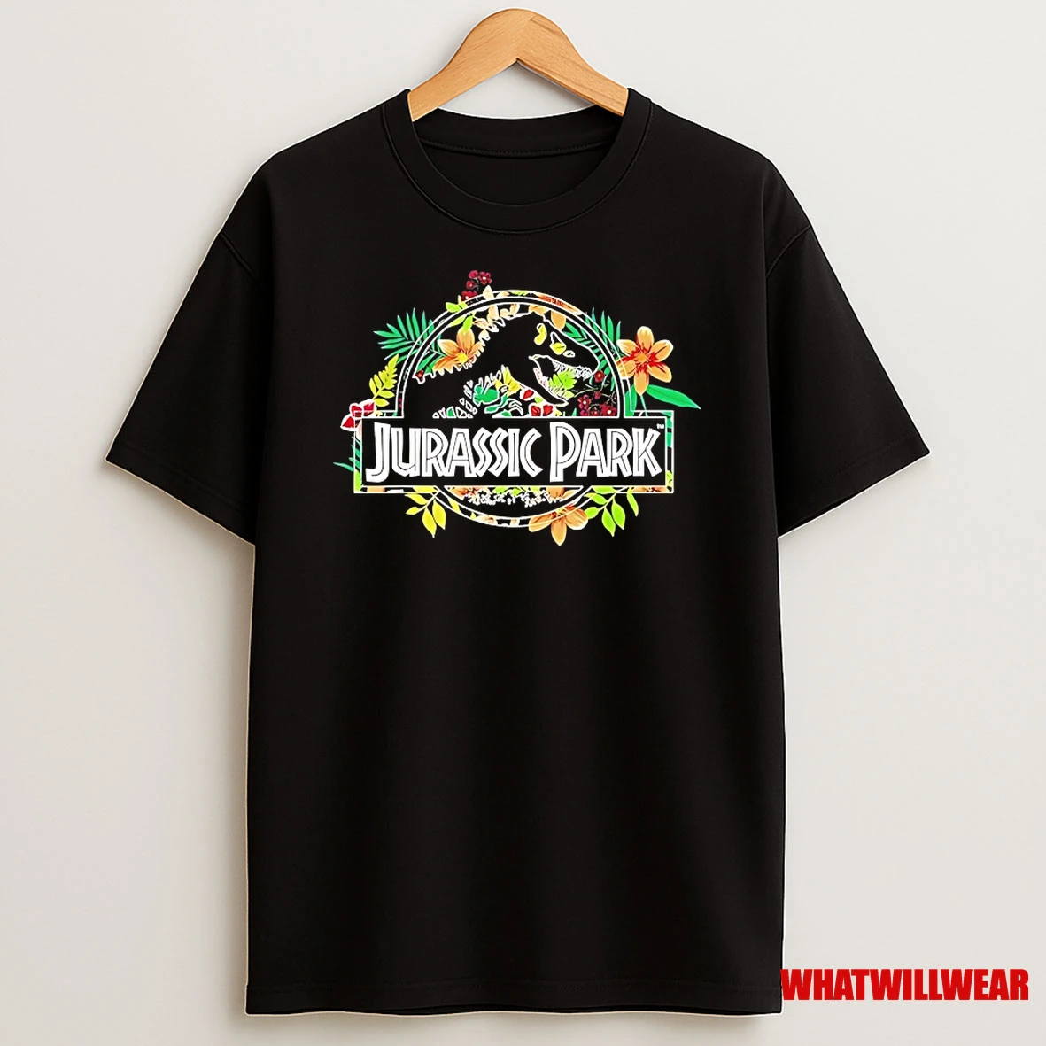 Jurassic Park T Rex Flowers Shirts
