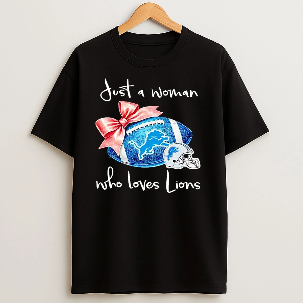 Just A Woman Who Loves Detroit Lions T Shirts