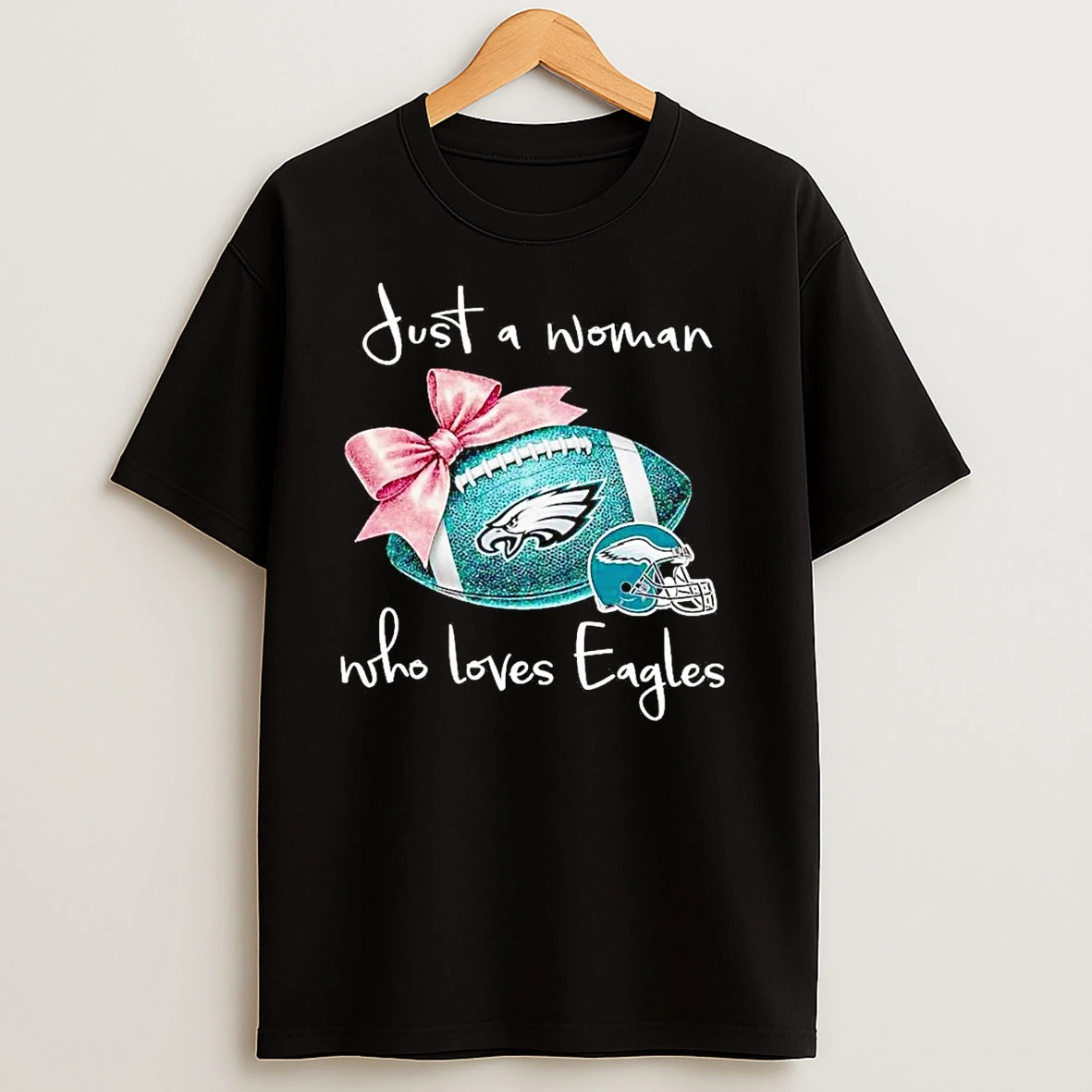 Just A Woman Who Loves Philadelphia Eagles T Shirts