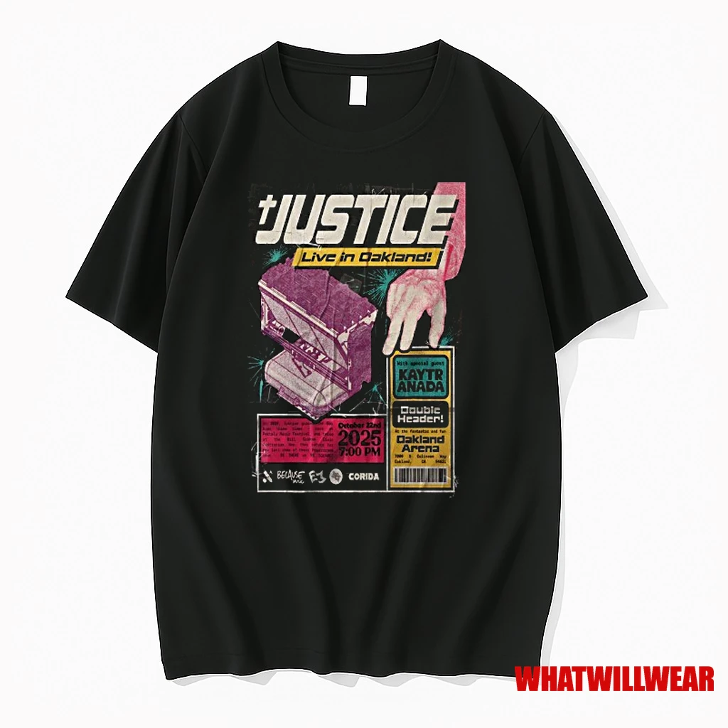 Justice At Oakland Arena On Oct 22 2025 Shirts