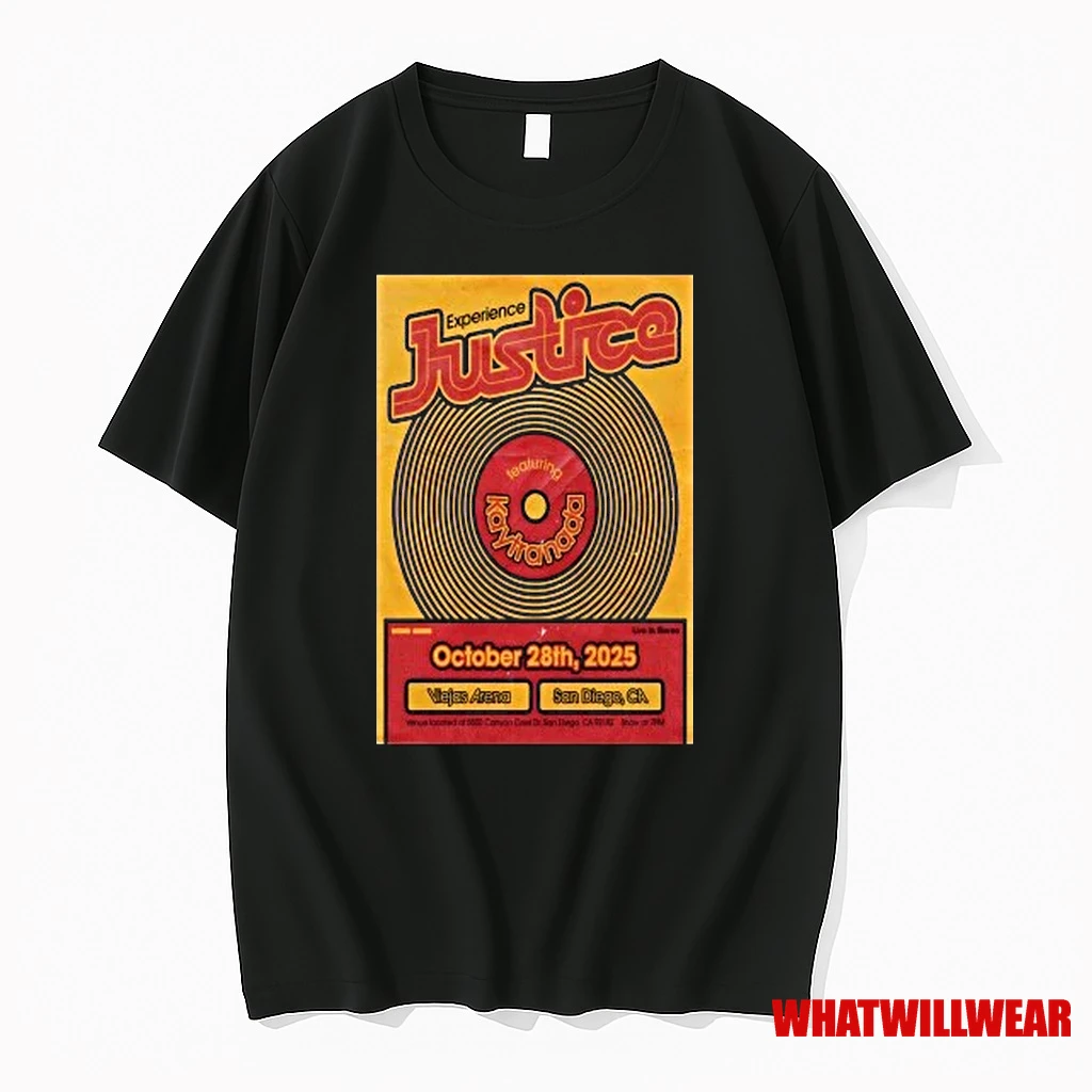 Justice Oct 28 2025 Viejas Arena Show Shirts