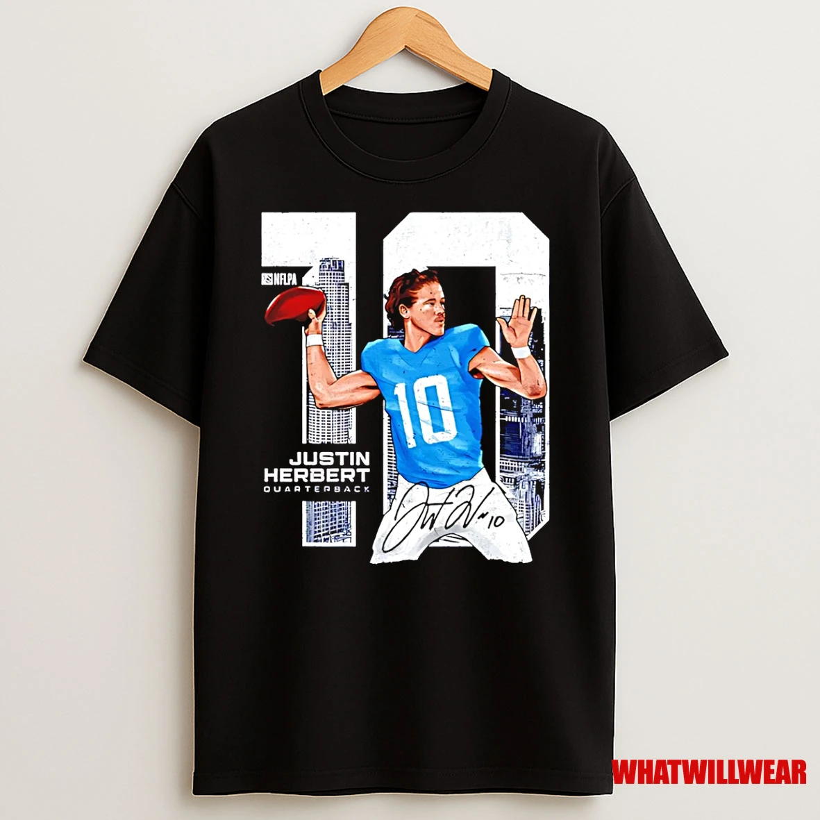Justin Herbert Los Angeles Chargers Throw City Shirts